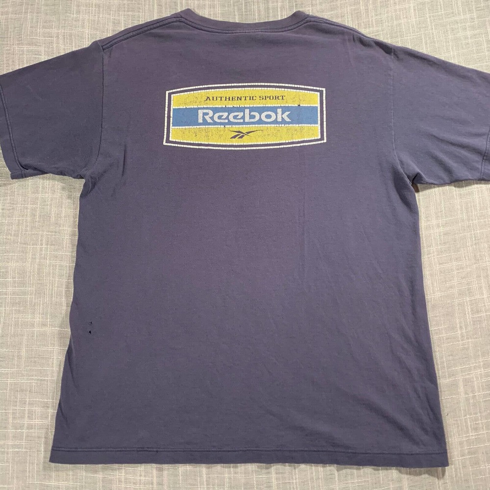Vintage 90s Reebok Big Logo T-Shirt Mens Large Made in USA